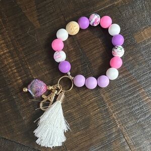 Colorful Beaded Bracelet with Tassel